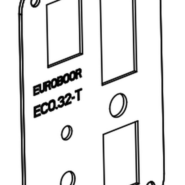 Panel plate front side for ECO.32/T. Euroboor PP.32TEU/4 - 55, yellow