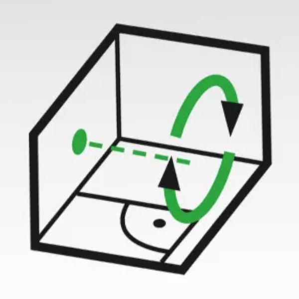 Mặt phẳng xoay theo phương đứng của máy cân bằng laser LAR 160G