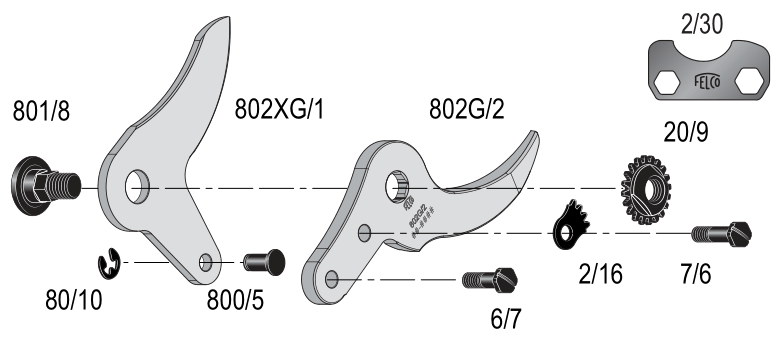 Phụ tùng máy cắt cành FELCO 802G