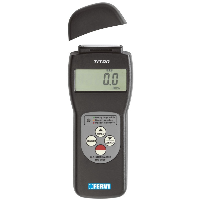 Máy đo độ ẩm gỗ FERVI I002, kỹ thuật số, hiển thị LCD