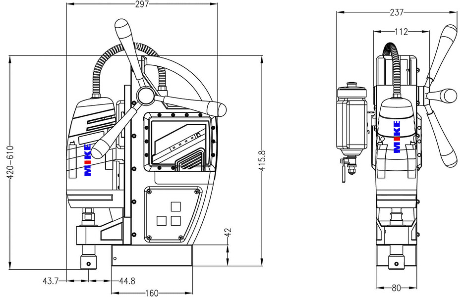 EBM.360 Máy khoan từ chạy pin khoan max Ø36mm 1350W
