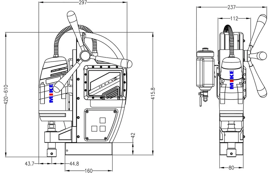 EBM.360 Máy khoan từ chạy pin khoan max Ø36mm 1350W