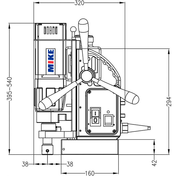 ECO40 Máy khoan từ Ø12-40mm, lực từ 15000N Euroboor Hà Lan