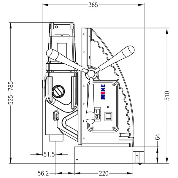 ECO.80S+ Máy khoan từ Ø12-Ø80 mm, công suất 1,8kW