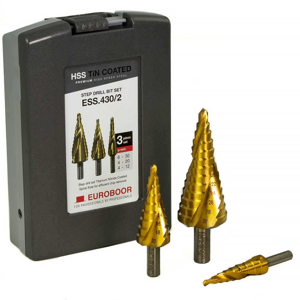 Step drill. Euroboor ESS.430/2 - 1 x ESD.412, 1 x ESD.420, 1 x ESD.630, mm (metric) thumbnail 2