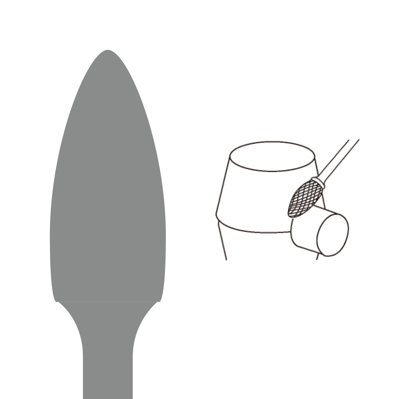 Rotary burr, burr shape H. Euroboor RB.H0303 - 15/64, 7/64, 3, 6 thumbnail 3