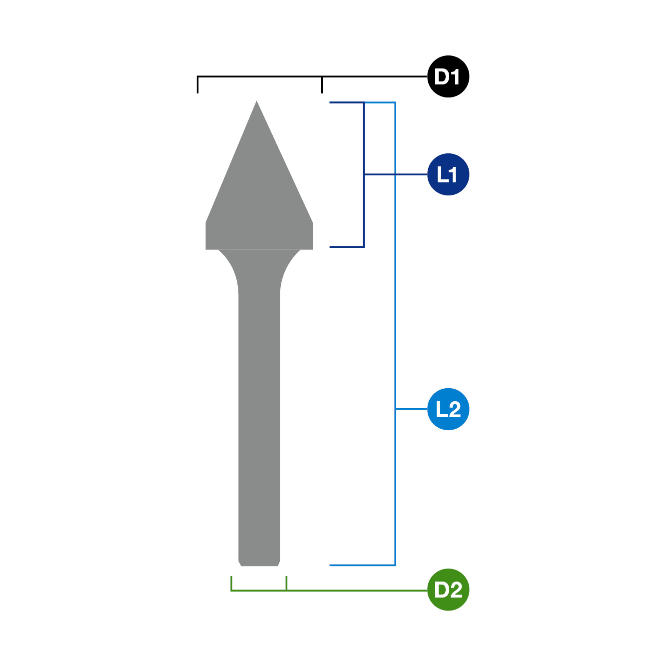 Rotary burr, burr shape J. Euroboor RB.J0606 - 1/4, 15/64, 6, 6.5 thumbnail 2