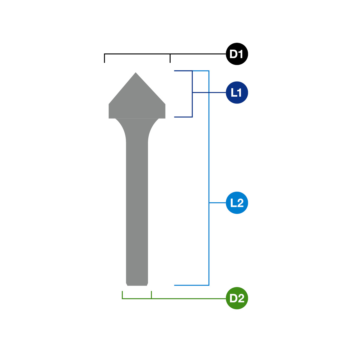 Rotary burr, burr shape K. Euroboor RB.K0606 - 15/64, 6 thumbnail 2