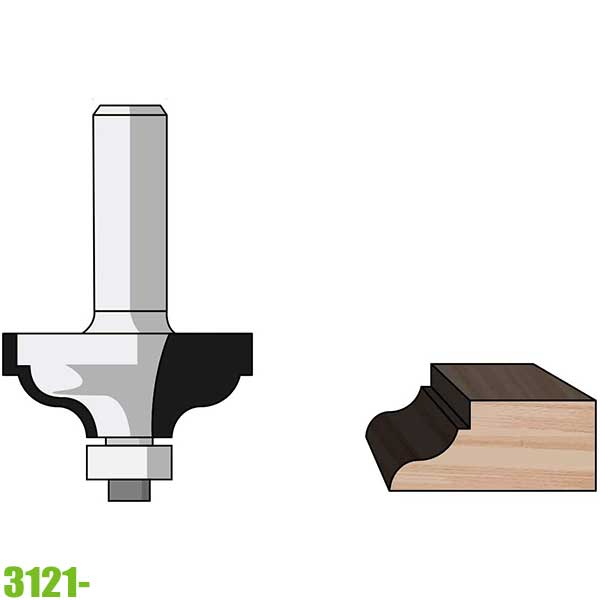 Mũi phay trang trí mép bàn, tủ FAMAG 3121, vật liệu tungsten carbide