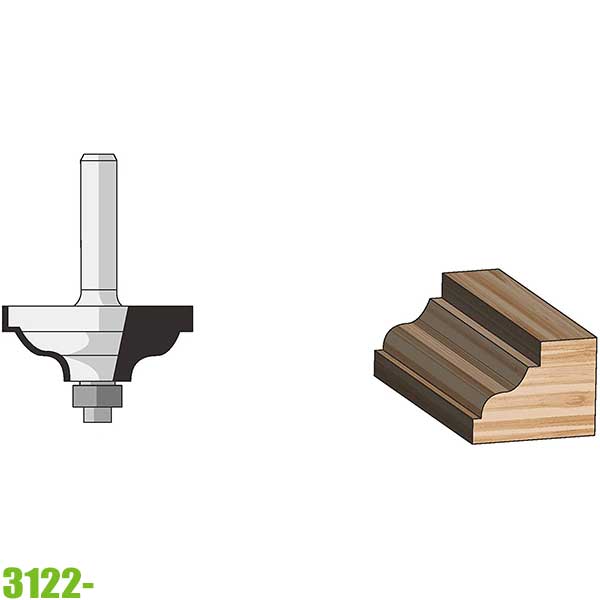 Mũi phay tạo rãnh trang trí FAMAG 3122, 2 lưỡi thép TCT