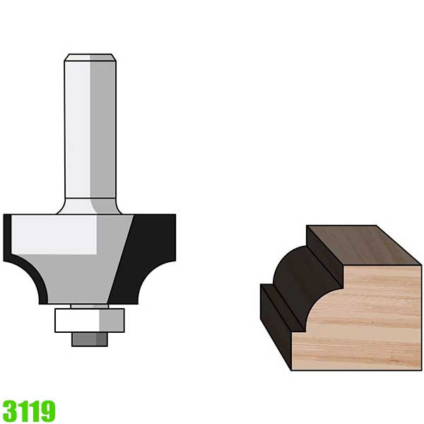 Mũi phay vát mép rãnh cổ điển hoặc đường tròn FAMAG 3119