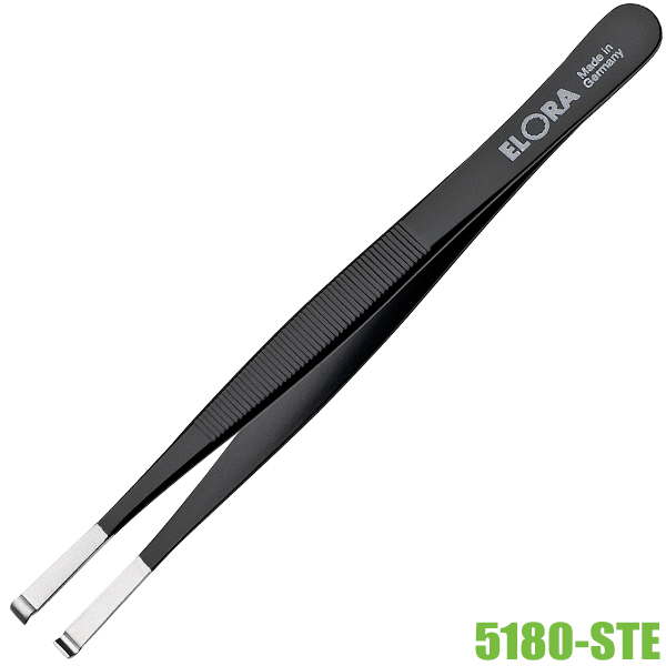 Nhíp chống tĩnh điện gắp linh kiện ELORA 5180-STE, mũi khoét rãnh oval Ø1.5mm