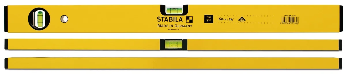 70- Nivo cân bằng 2 bọt thủy, độ chính xác 0.029 độ. Stabila Germany