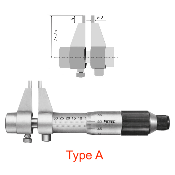 Panme cơ khí đo trong 23161x Type A - Vogel Germany