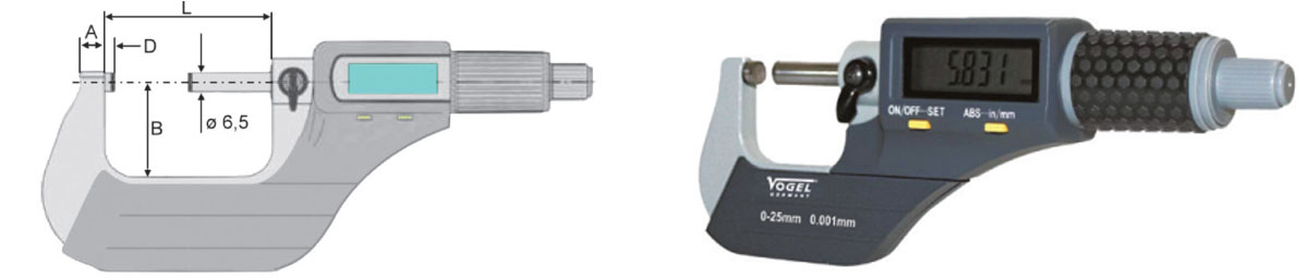 23106 Series panme điện tử sản xuất tại Đức