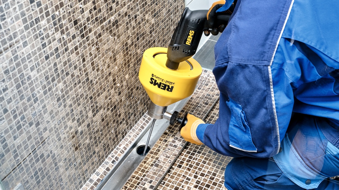 Máy thông ống chạy điện REMS Mini Conra S