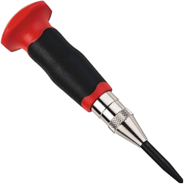 Automatic centre punch with handguard, Ø 6 mm, 180 - 250 N