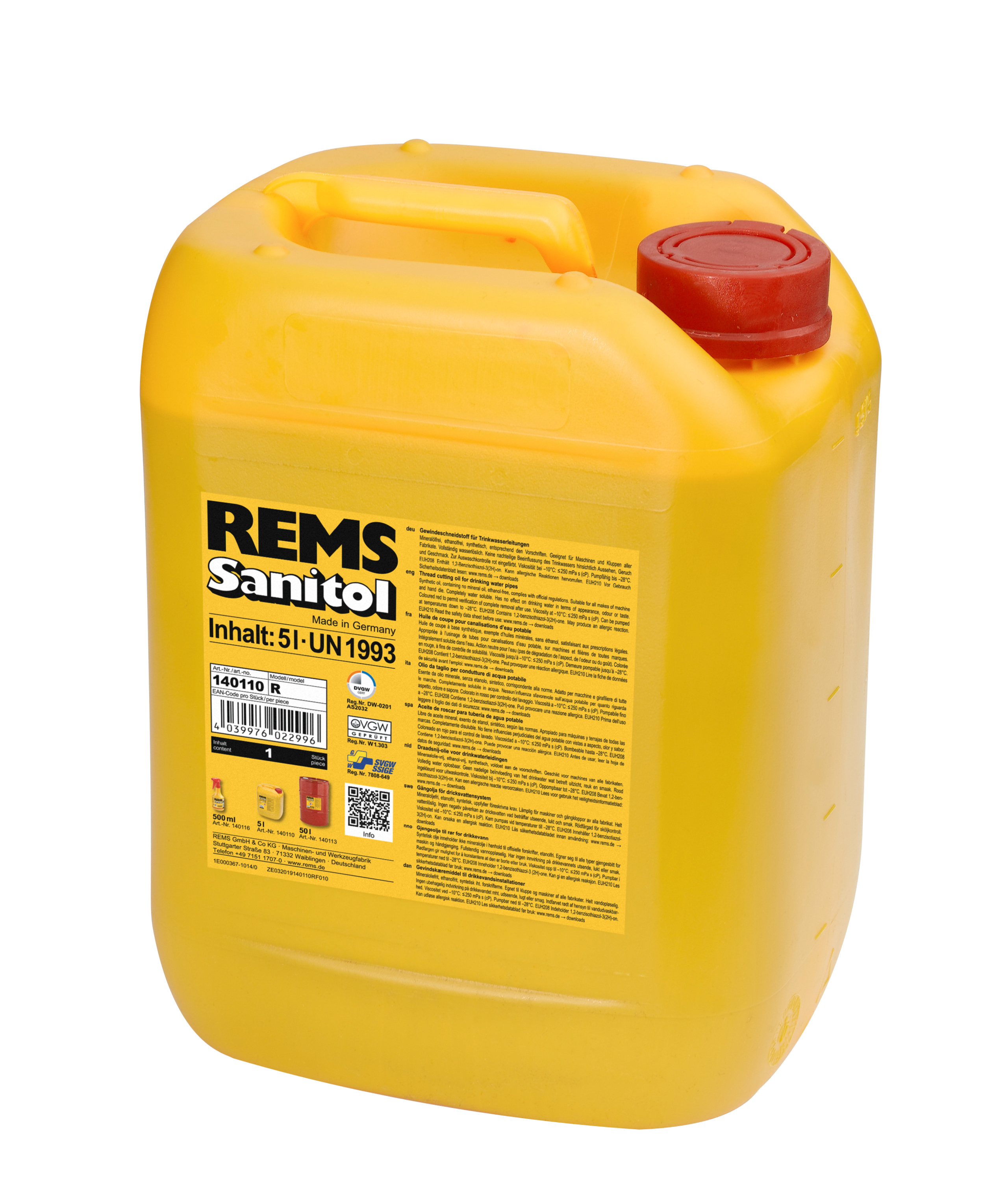 Sanitol Canister 5 l REMS 140110 R thumbnail 2