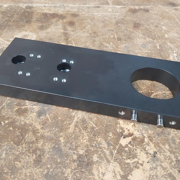 Rail base plate for EBM.360. Euroboor RAK.002/3 - universal, rail drilling