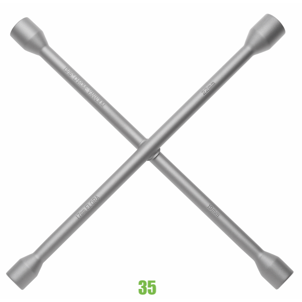 Tay quay 4 đầu tuýp 0035000016100, 17x19x13/16“x22 mm, tháo bánh xe hơi.