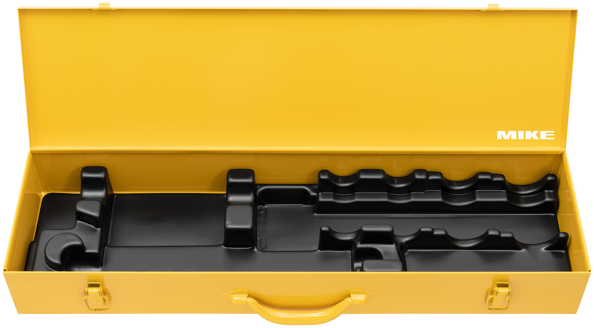 Vali sắt, sơn tĩnh điện, có quai xách thuận tiện di chuyển, chuyên dùng cho máy tiện ren REMS Eva S