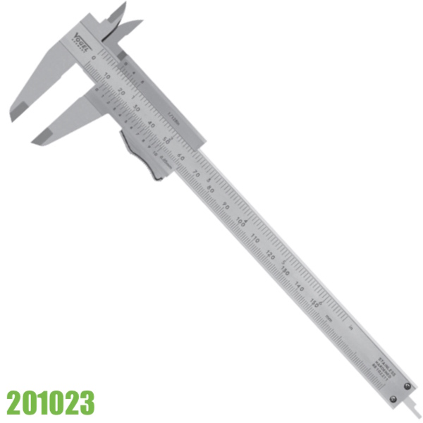 Thước cặp cơ 20102, dài 150mm, khóa bằng nẫy, ngàm 40x16mm