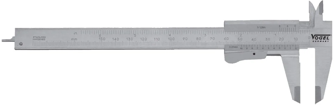Thước cặp cơ 150mm ngàm 40x16mm cho người thuận tay trái, VOGEL 201027