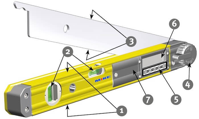 cấu tạo thước đo góc điện tử