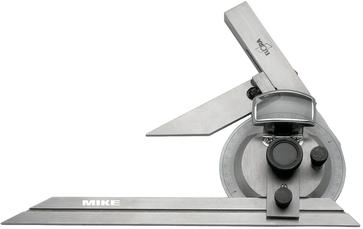 Thước đo góc vạn năng ELORA 1541, 4 x 90° có kính lúp