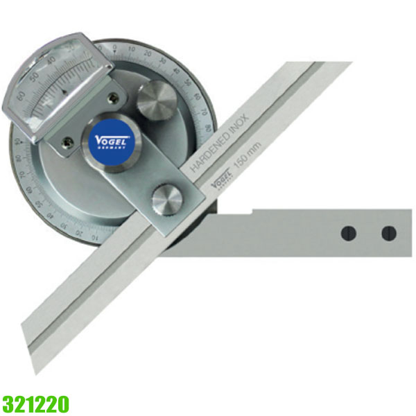 Thước đo góc vạn năng đo 4 x 90° 321220, kèm theo 3 lưỡi đo
