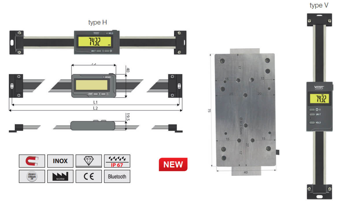 thước đo hành trình máy móc
