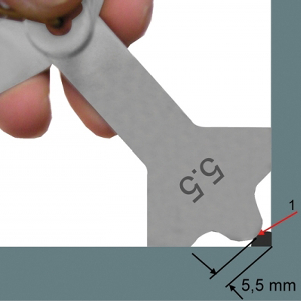 Thước đo mối hàn 12 lá VOGEL Germany 474401, bằng inox thumbnail 2