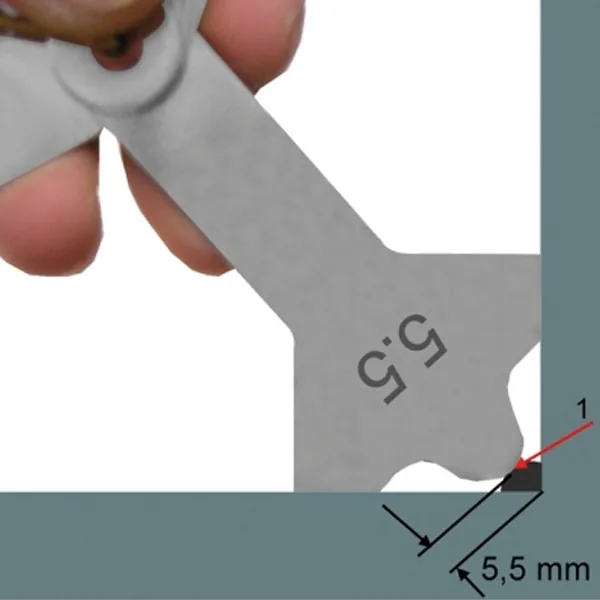 Thước đo mối hàn 12 lá VOGEL Germany 474401, bằng inox thumbnail 2