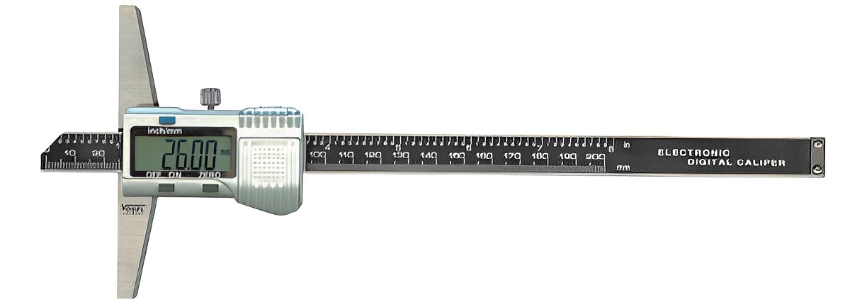 Thước đo sâu điện tử 22825, 150mm, 200mm và 300mm, chính xác ± 0.01mm