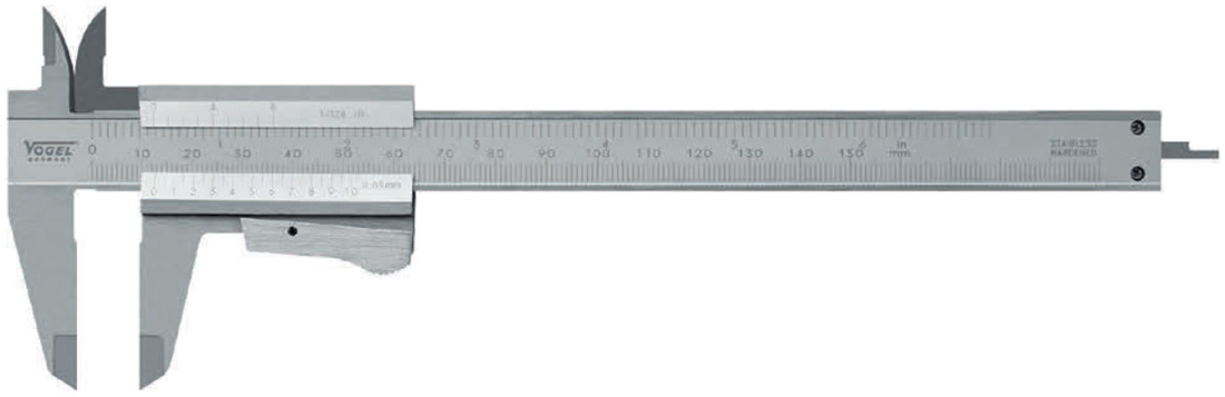 Thước cặp cơ 150mm, ngàm 40x16mm, VOGEL 201020-2
