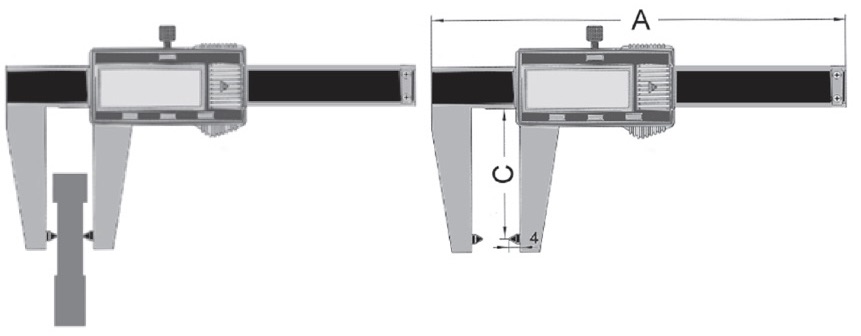 Thước cặp điện tử đo đĩa thắng, phanh đĩa