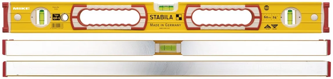 Thước thủy nhôm có tay cầm, đúc cường lực 196-2 Stabila