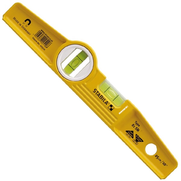 Thước nivo giàn giáo 25cm từ tính 2 bọt thủy, có túi đeo