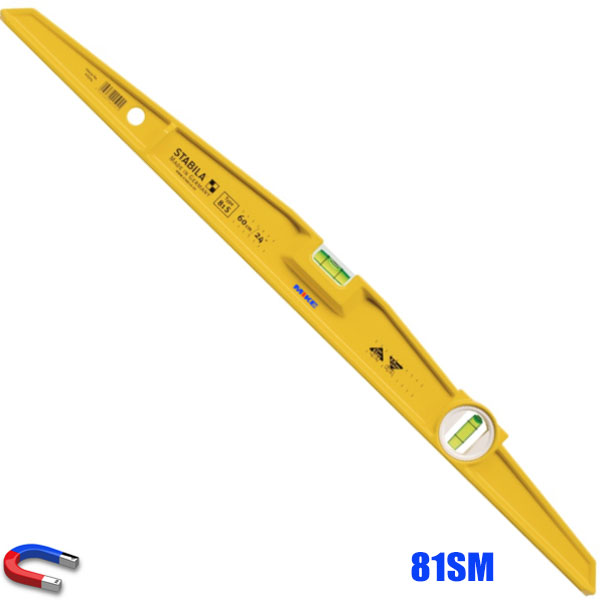 Thước nivo đế từ tính, nhôm đúc chữ I nguyên khối 60cm, 2 bọt thủy