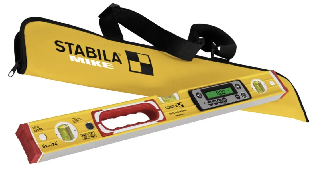 Thước nivo điện tử 61cm thuộc dòng họ TECH 196 DL, Stabila sản xuất tại đức, chống nước cấp IP67