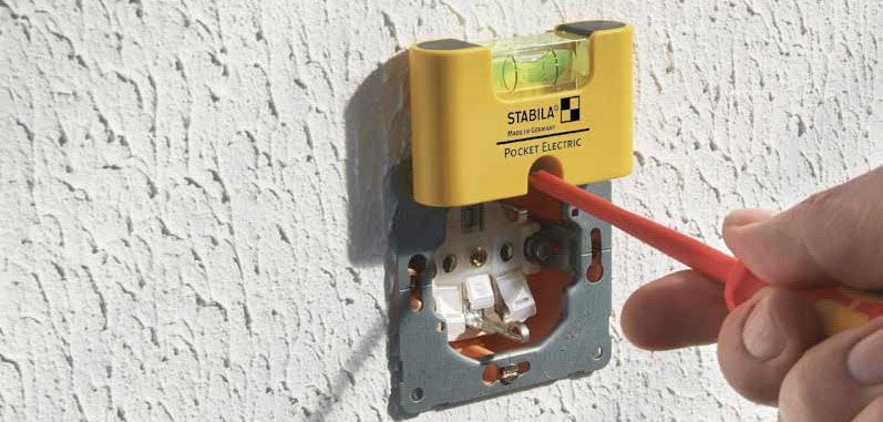 18115 thước thủy mini bỏ túi 7cm, 1 bọt thủy ngang Stabila Germany