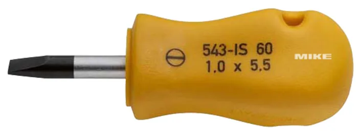 Tô vít dẹt siêu ngắn ELORA 543-IS, chiều dài từ 45mm đến 60mm