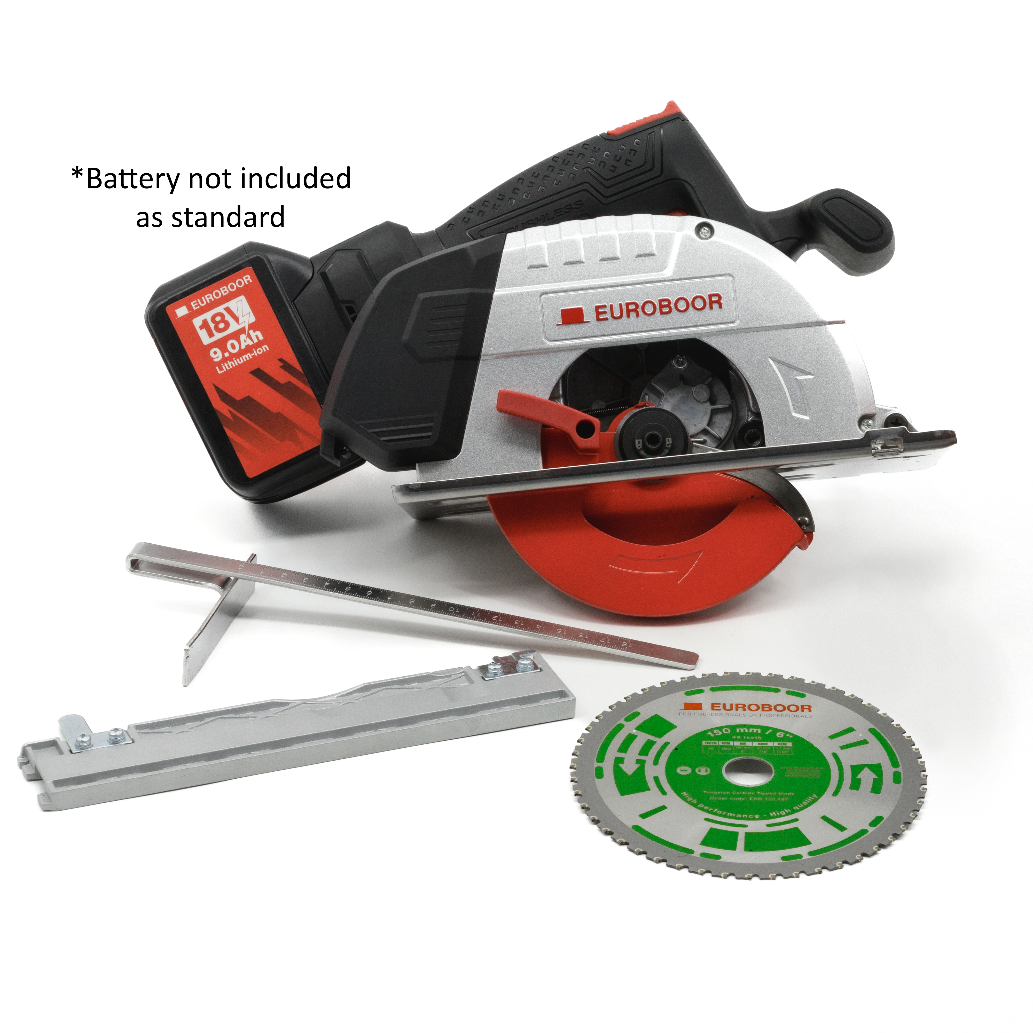 Cordless handheld circular saw, 150 mm, 18V. Euroboor Set 2: EHC.150/18V 9Ah - 13/16, 20 thumbnail 3