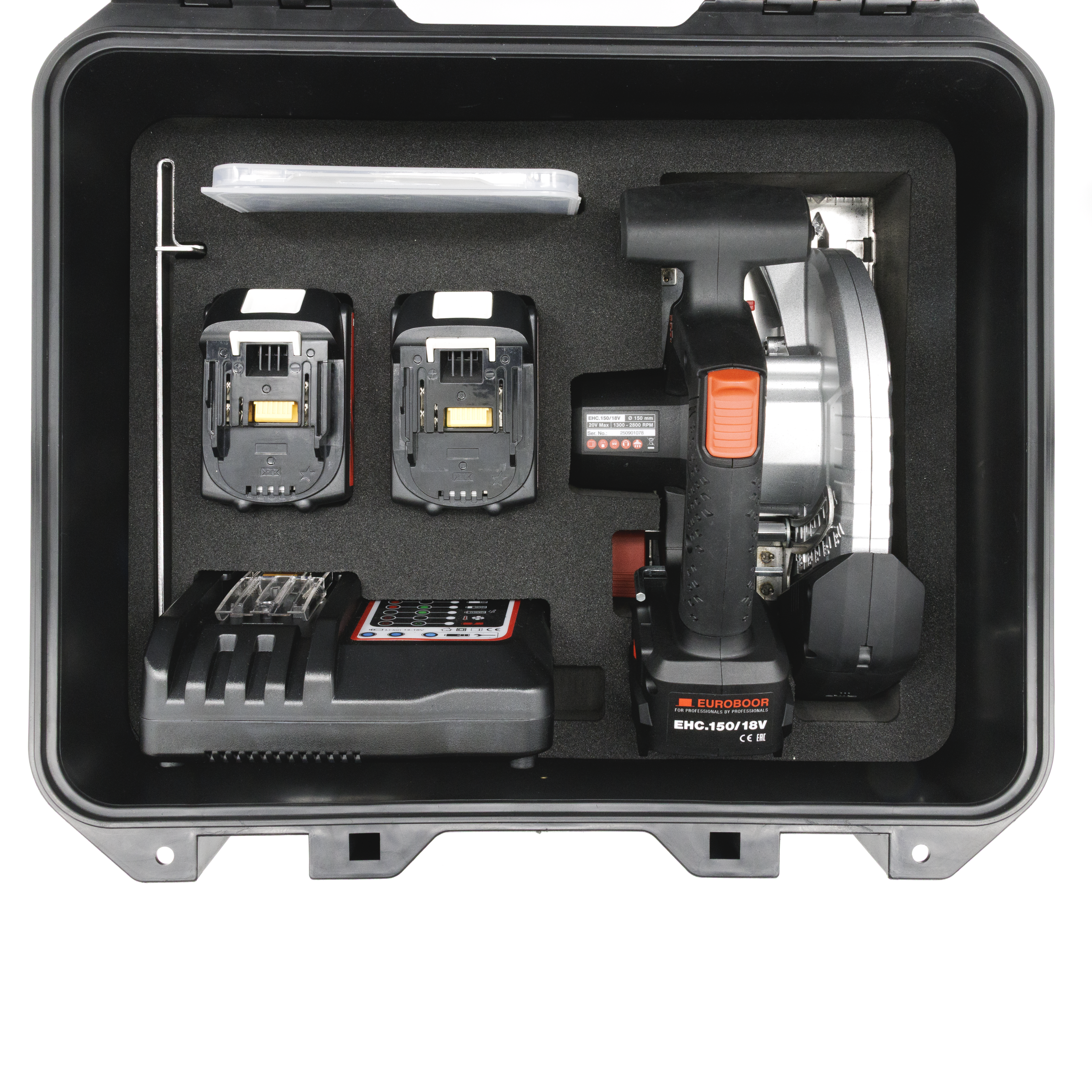 Cordless handheld circular saw, 150 mm, 18V. Euroboor Set 2: EHC.150/18V 9Ah - 13/16, 20 thumbnail 5