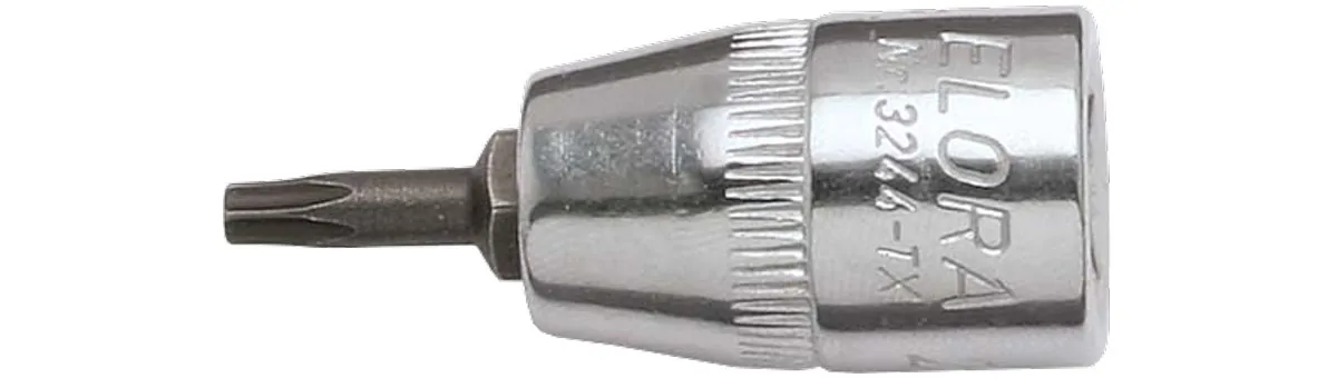 Tua vít hoa thị đầu tuýp 3244-TX, từ TX9 – TX50, vuông 3/8 inch. Elora Germany