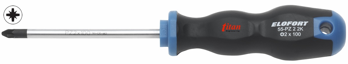 Tuốc nơ vít hoa thị 55-PZ thân tròn