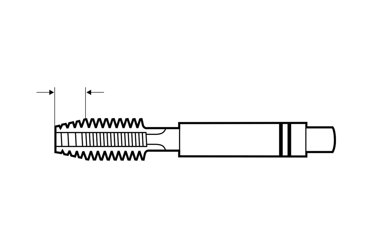 Mũi taro ren tay (tạo ren trong) Intermediate DIN 352 HSS-G left hand thread - BSW 1/8 x 40 LH