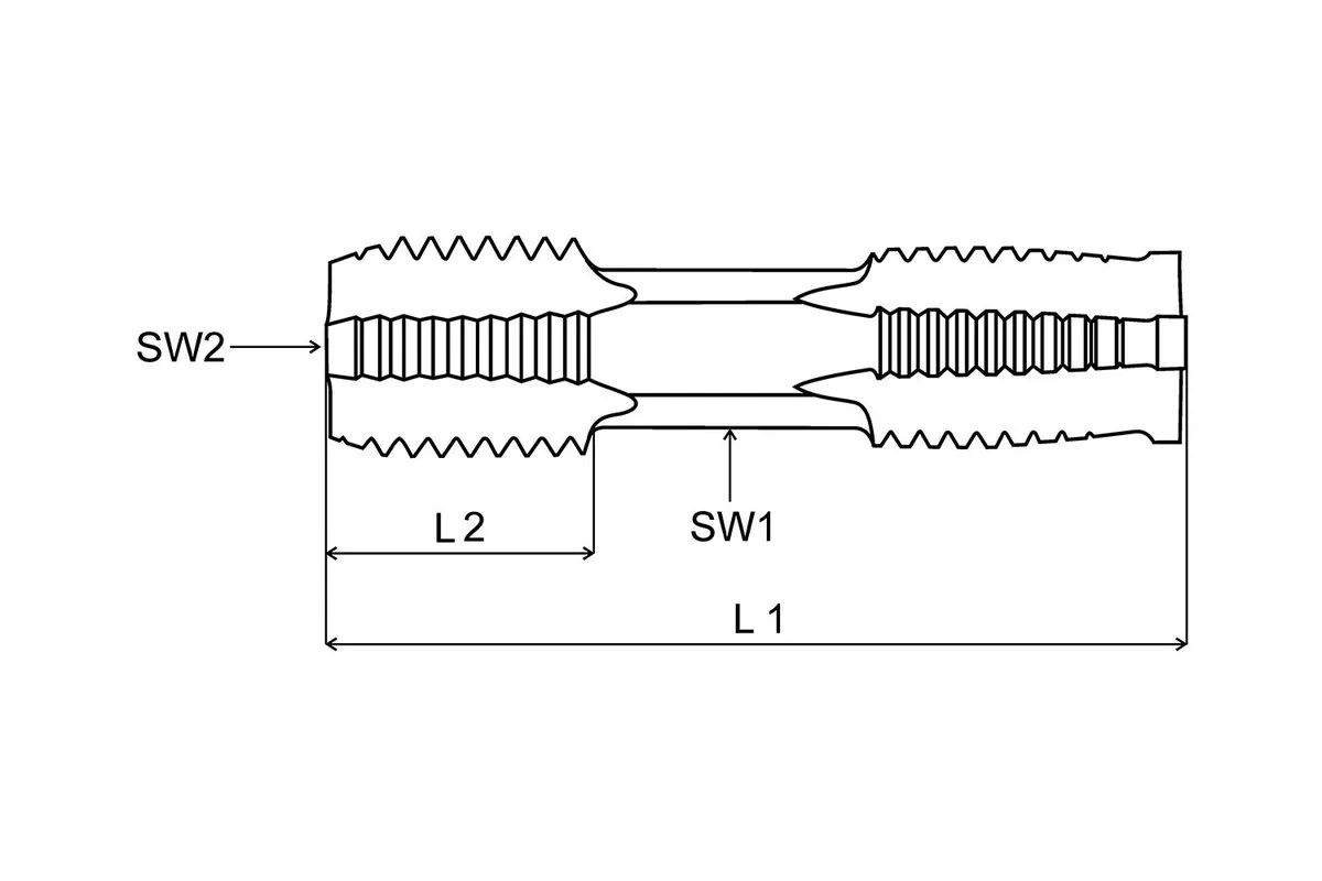 HexTap Type DS - Double ended tap, Multi-Drive Form C HSS-G - M 20 x 0.5
