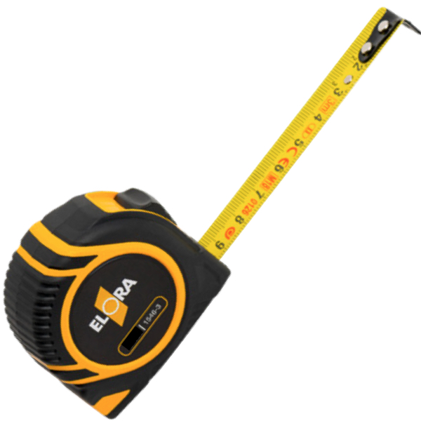 Thước cuộn ELORA 1546-3, 3m, sợi thép, vỏ nhựa chống sốc