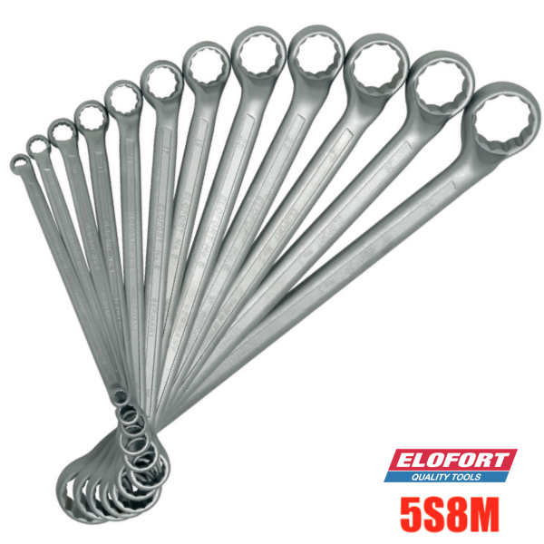 Bộ cờ lê 2 đầu vòng ELOFORT 5S8M, từ 6 đến 22mm.